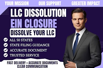 close your US llc, dissolve llc in any USA state and ein closure