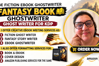 be fiction ebook ghostwriter, fantasy book ghostwriter, ghost writer for KDP
