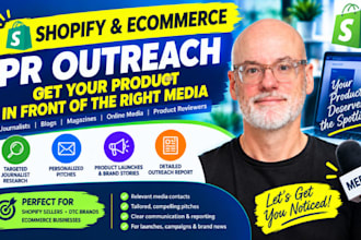 do journalist outreach and media relations for shopify sellers and brands