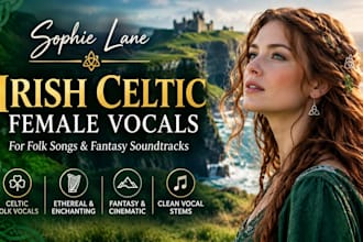 sing irish celtic female vocals for folk songs and fantasy soundtracks