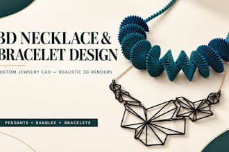 design custom 3d necklaces, bracelets, pendants, jewelry cad 3d jewelry design
