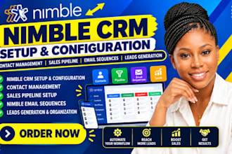 setup nimble CRM contact management sales pipeline nimble email sequences leads