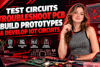 test circuits, troubleshoot pcb, build prototypes and develop iot circuits