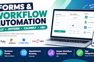 set up tally jotform calendly and n8n workflow automation