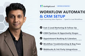 setup gohighlevel workflow automation and sales funnel