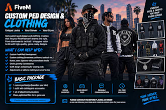 customized fivem peds clothing kuttes chains fivem custom peds