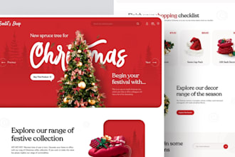 design a festive christmas promo sale landing page, sales funnel for wordpress