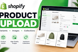 upload shopify products with variants, and images