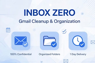 do gmail inbox cleanup and data entry for inbox zero