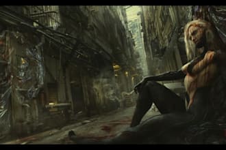 write intense dark fiction, sci fi, horror and mature fanfiction stories