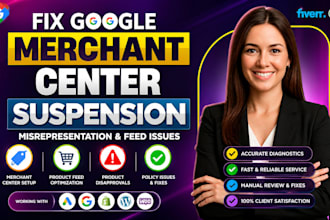 set up google merchant center and fix product feed issues