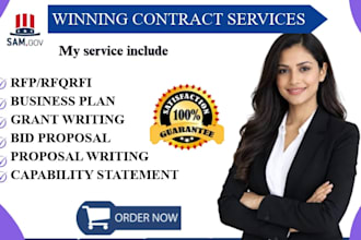 research government contracts and write rfp proposals