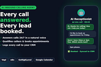 build ai receptionist, ai voice agent for inbound calls, vapi, retell ai