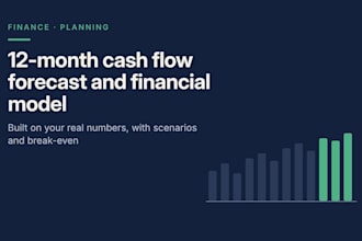 build a 12 month cash flow forecast model