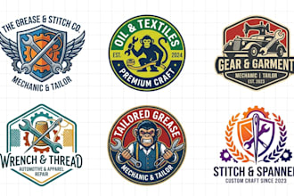 design a custom mechanic, grease monkey, and tailor logo