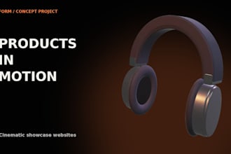 build a cinematic animated 3d product showcase website