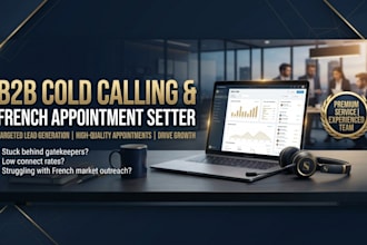 do b2b cold calling, appointment setting, prospection telephonique in french