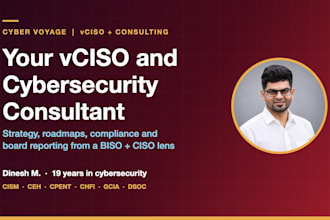 be your vciso and cybersecurity consultant for startups