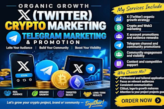 do telegram promotion, twitter promotion, telegram marketing, and x growth