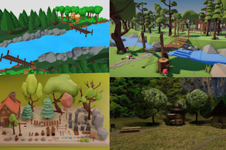 roblox environment assets 3d trees rock nature assets props unity unreal roblox