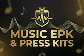 design a professional music epk and press kit for artists and bands