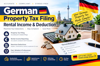 help with german property tax filing, rental income and deduction
