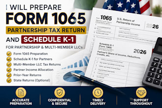 file form 1065 partnership tax return and k1 for llc  multi members owners