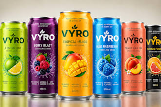 design bottle label, beverage label, can label, juice label, product packaging