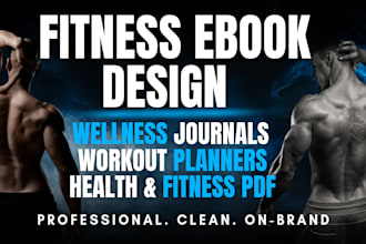 design health and fitness ebook wellness journal workout planner canva PDF