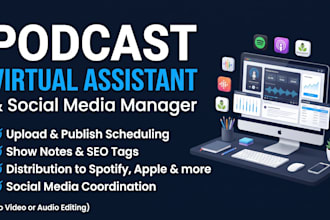 be your podcast social media manager and virtual assistant