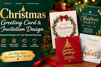 custom christmas greeting cards and invitations
