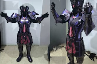 do wearable 3d cosplay armor print and paint 3d helmet and 3d cosplay models