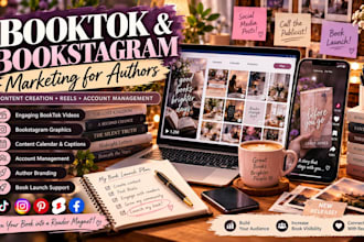be your booktok bookstagram and author social media manager