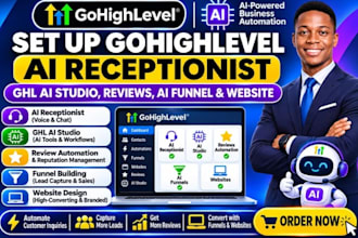 set up gohighlevel ai receptionist ghl ai studio reviews ai funnel and website