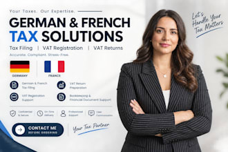 do your german french tax filling, vat registration and vat return tax steuerber
