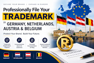 professionally file your trademark in germany, netherlands, austria and belgium
