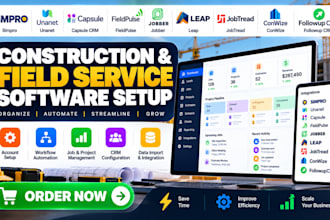 setup simpro unanet capsule fieldpulse jobber leap jobtread conwize followup crm