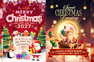 design happy new year poster, flyer, and greeting card