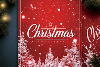 design amazing christmas flyer