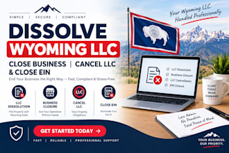 dissolve wyoming llc close business cancel llc and close ein