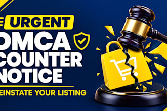 draft an urgent dmca counter notice or copyright claim dispute