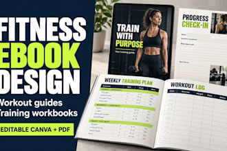 design your fitness ebook, workout guide and training workbook workout  guide