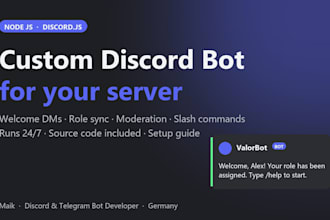build a custom discord bot for your server with node js