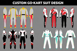 create custom go kart racing suit helmet and iracing livery designs