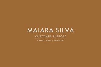 provide customer support via email, chat and whatsapp