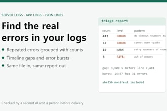 analyze your server or app log files and find the real errors