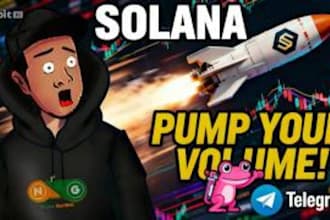 develop telegram pumpfun bot, solana volume bot on raydium, dexscreener, meteora
