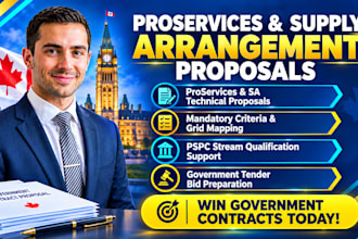 draft proservices and supply arrangement proposals for canadian government