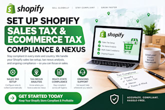 set up shopify sales tax and ecommerce tax compliance nexus