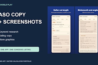 create your google play listing with aso copy and app screenshots